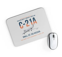 Thumbnail for C-21A Learjet Small Jet Big Mission design on light gray rectangle mouse pad