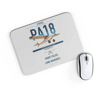 Thumbnail for Piper PA-18 Super Cub design on light gray rectangle mouse pad