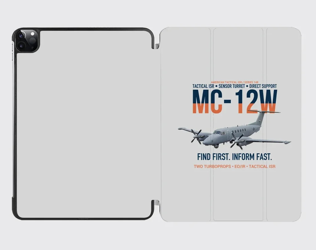 MC-12W Liberty Eyes Over The Ground design on light gray ipad tablet case