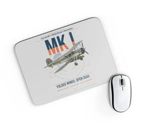 Thumbnail for Fairey Swordfish Mk I design on light gray rectangle mouse pad