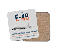 Thumbnail for E-4B Nightwatch design on light gray 1 piece coaster