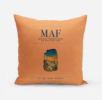 Thumbnail for Midland International Air and Space Port (MAF) design on orange pillow
