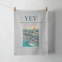 Thumbnail for Inuvik (Mike Zubko) Airport (YEV) design on light gray towel