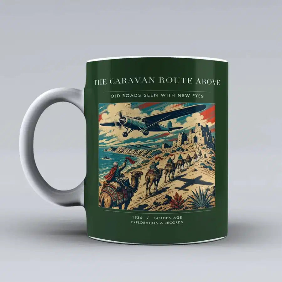 VINTAGE G4332 - The Caravan Route Above - Ceramic Mug design on darkgreen