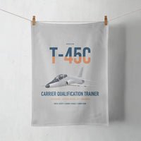 Thumbnail for T-45C Goshawk design on light gray towel