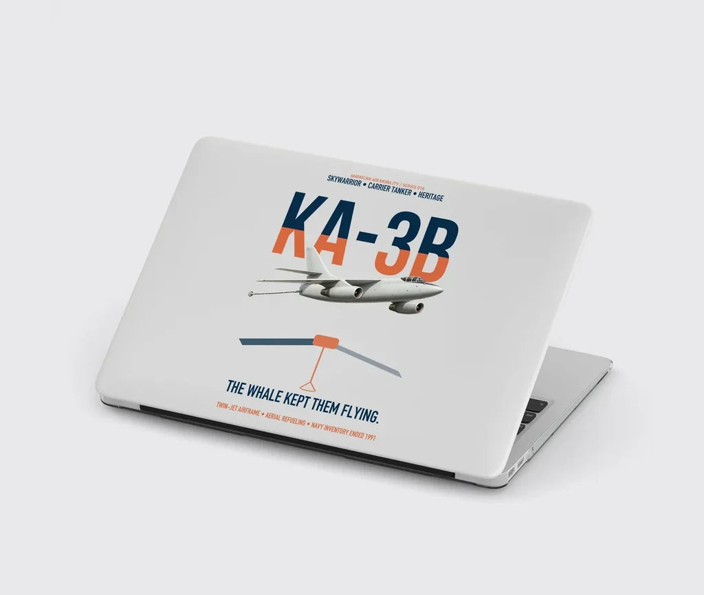 KA-3B Skywarrior design on light gray MacBook case