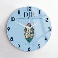 Thumbnail for Djerba-Zarzis International Airport (DJE) design on light blue no frame wall clock