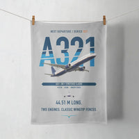 Thumbnail for Airbus A321 design on light gray towel