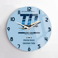 Thumbnail for Boeing 777-200ER design on light blue no frame wall clock
