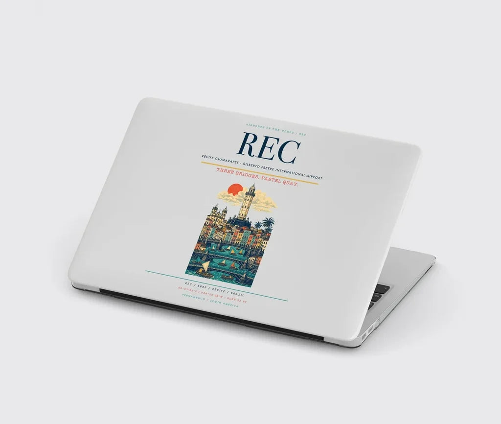 Recife Guararapes (REC) design on light gray MacBook case