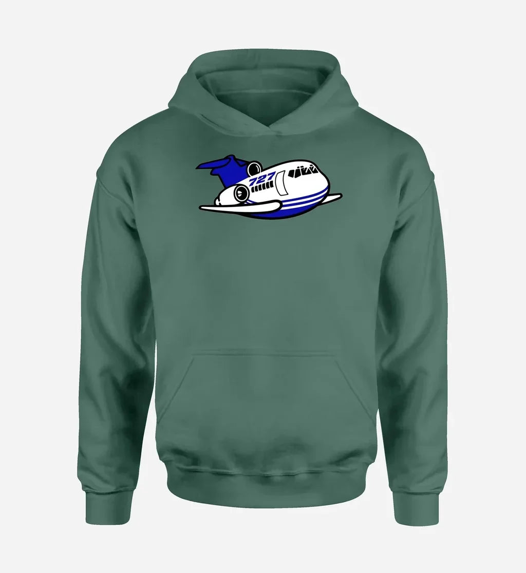 Cartoon Boeing 727 - Green
