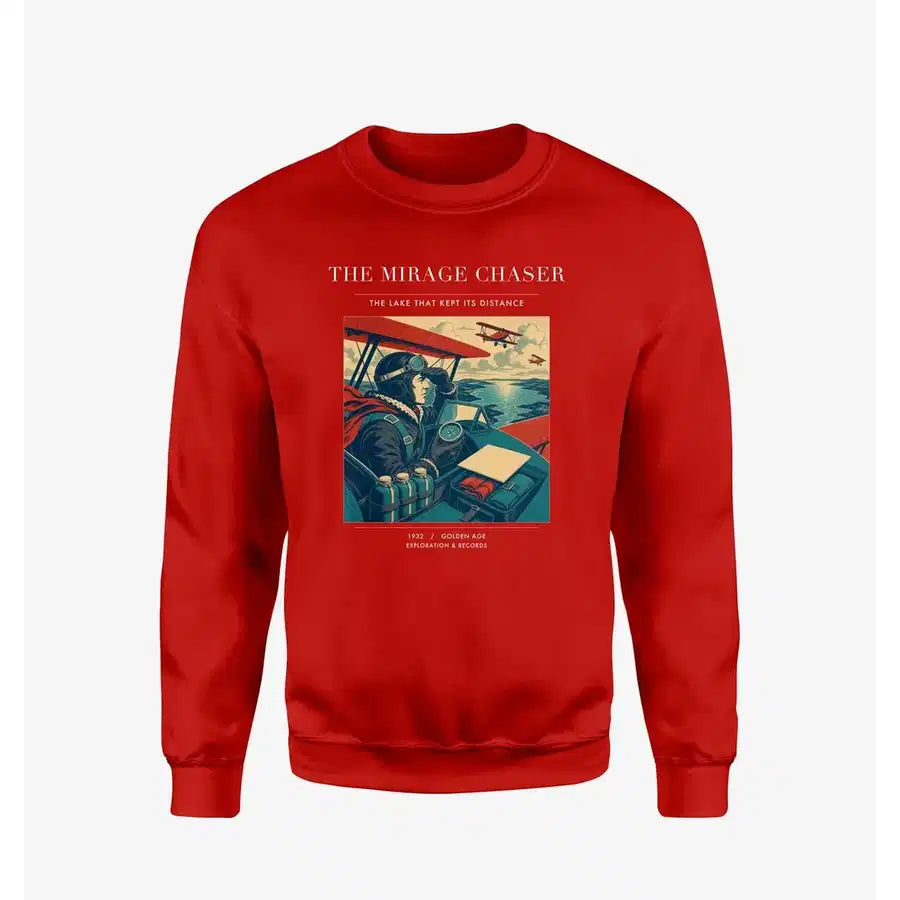 VINTAGE G4337 - The Mirage Chaser - Designed Sweatshirts design on red