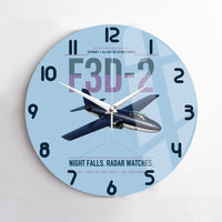 Thumbnail for F3D-2 Skyknight design on light blue no frame wall clock