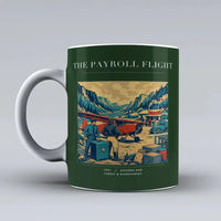 Thumbnail for VINTAGE G4413 - The Payroll Flight - Ceramic Mug design on darkgreen
