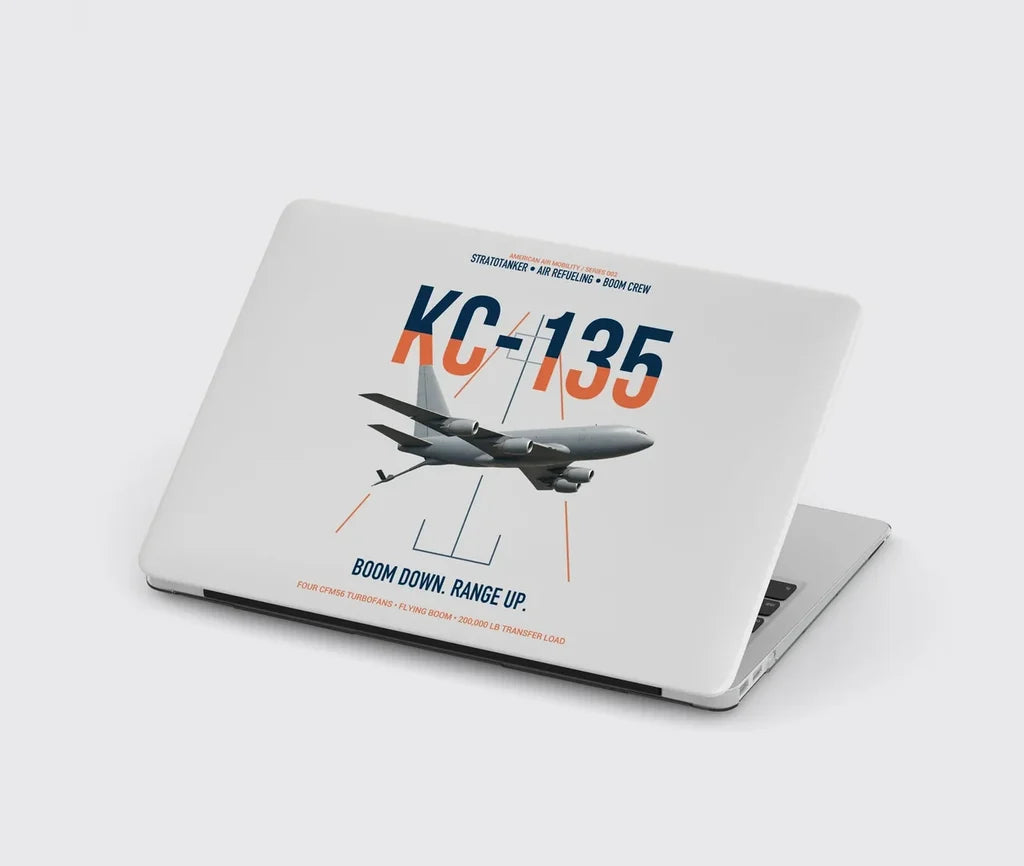 KC-135 STRATOTANKER design on light gray MacBook case