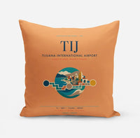 Thumbnail for Tijuana International Airport (TIJ) design on orange pillow