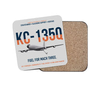 Thumbnail for KC-135Q Blackbird Tanker design on light gray 1 piece coaster
