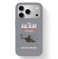 Thumbnail for Boeing AH-64E Apache Guardian design on gray magsafe iphone case, for iPhone 17 Pro