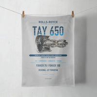 Thumbnail for TAY 650 design on light gray towel