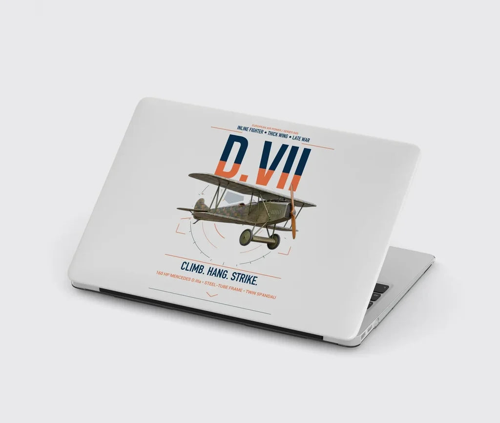 Fokker D.VII design on light gray MacBook case