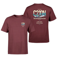 Thumbnail for Cessna T210N Centurion design on dark red t-shirt, double-side print