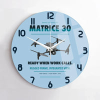 Thumbnail for DJI Matrice 30 design on light blue no frame wall clock