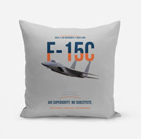 Thumbnail for F-15C Eagle Air Superiority No Substitute design on light gray pillow