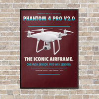 Thumbnail for DJI Phantom 4 Pro V2.0 vertical canvas print - framed - dark red background