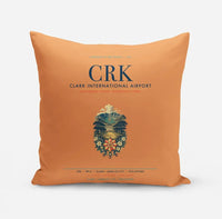 Thumbnail for Clark International Airport (CRK) design on orange pillow