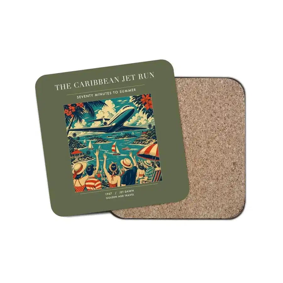 The Caribbean Jet Run - Designed Coasters design on green army 1-piece