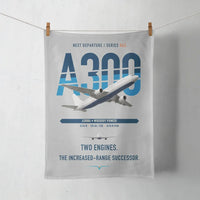 Thumbnail for Airbus A300B4 design on light gray towel