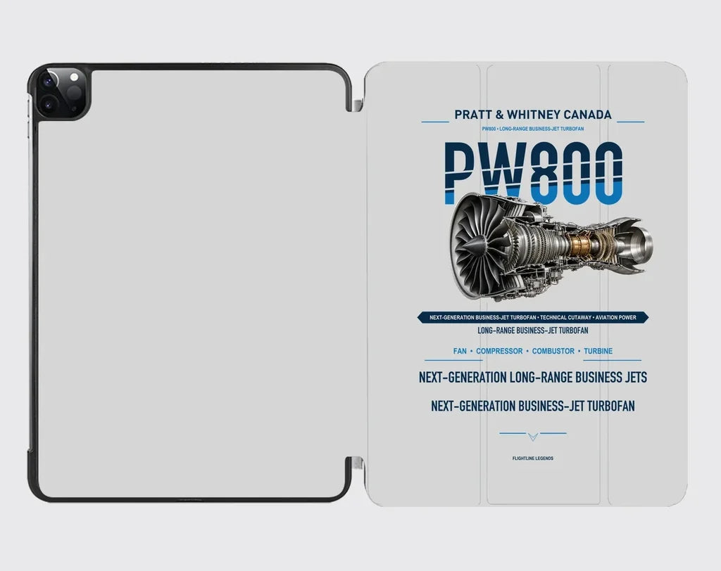 PW800 design on light gray ipad tablet case