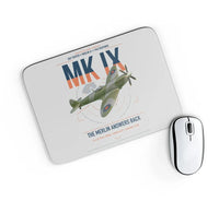 Thumbnail for Supermarine Spitfire Mk IX design on light gray rectangle mouse pad