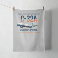Thumbnail for C-32A Air Force Two Global Reach design on light gray towel
