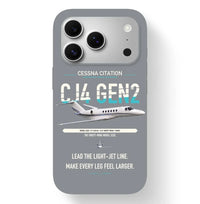 Thumbnail for Cessna Citation CJ4 Gen2 design on gray magsafe iphone case, for iPhone 17 Pro