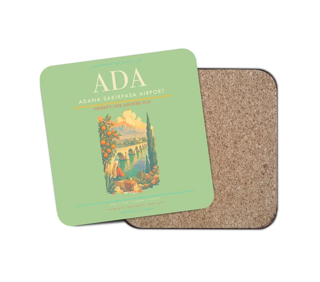 Adana Sakirpasa Airport ADA Coaster 1-Piece - Light Green
