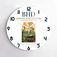 Thumbnail for George Best Belfast City Airport BHD Wall-Clock No-Frame - White