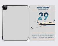 Thumbnail for Bombardier Learjet 29 design on light gray ipad tablet case