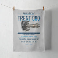 Thumbnail for TRENT 800 design on light gray towel
