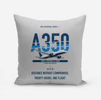 Thumbnail for Airbus A350-900ULR design on light gray pillow