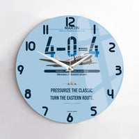 Thumbnail for Martin 4-0-4 design on light blue no frame wall clock