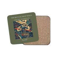 Thumbnail for The Bicycle Shop Wings - Designed Coasters design on green army 1-piece