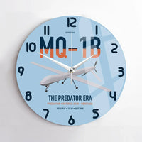 Thumbnail for MQ-1B Predator design on light blue no frame wall clock