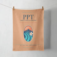 Thumbnail for Tahiti Faa'a Airport (PPT) design on orange towel