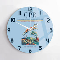 Thumbnail for Casper–Natrona County International Airport (CPR) design on light blue no frame wall clock