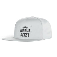 Thumbnail for Airbus A321 & Plane snapback - white