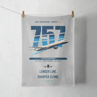 Thumbnail for Boeing 757-300 design on light gray towel