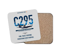 Thumbnail for Airbus C295 Armed ISR design on light gray 1 piece coaster