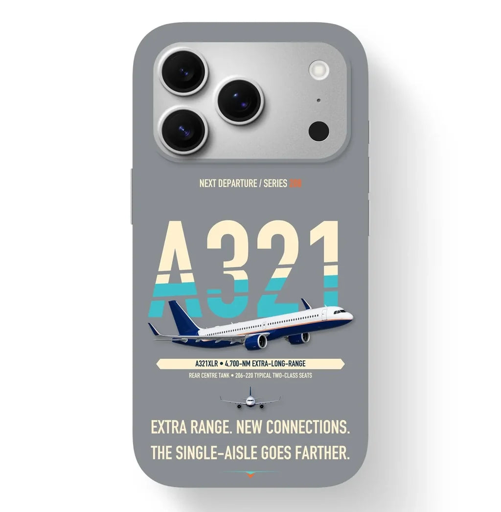 Airbus A321XLR Case design on gray iphone case