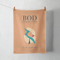 Thumbnail for Bordeaux Airport (BOD) design on orange towel